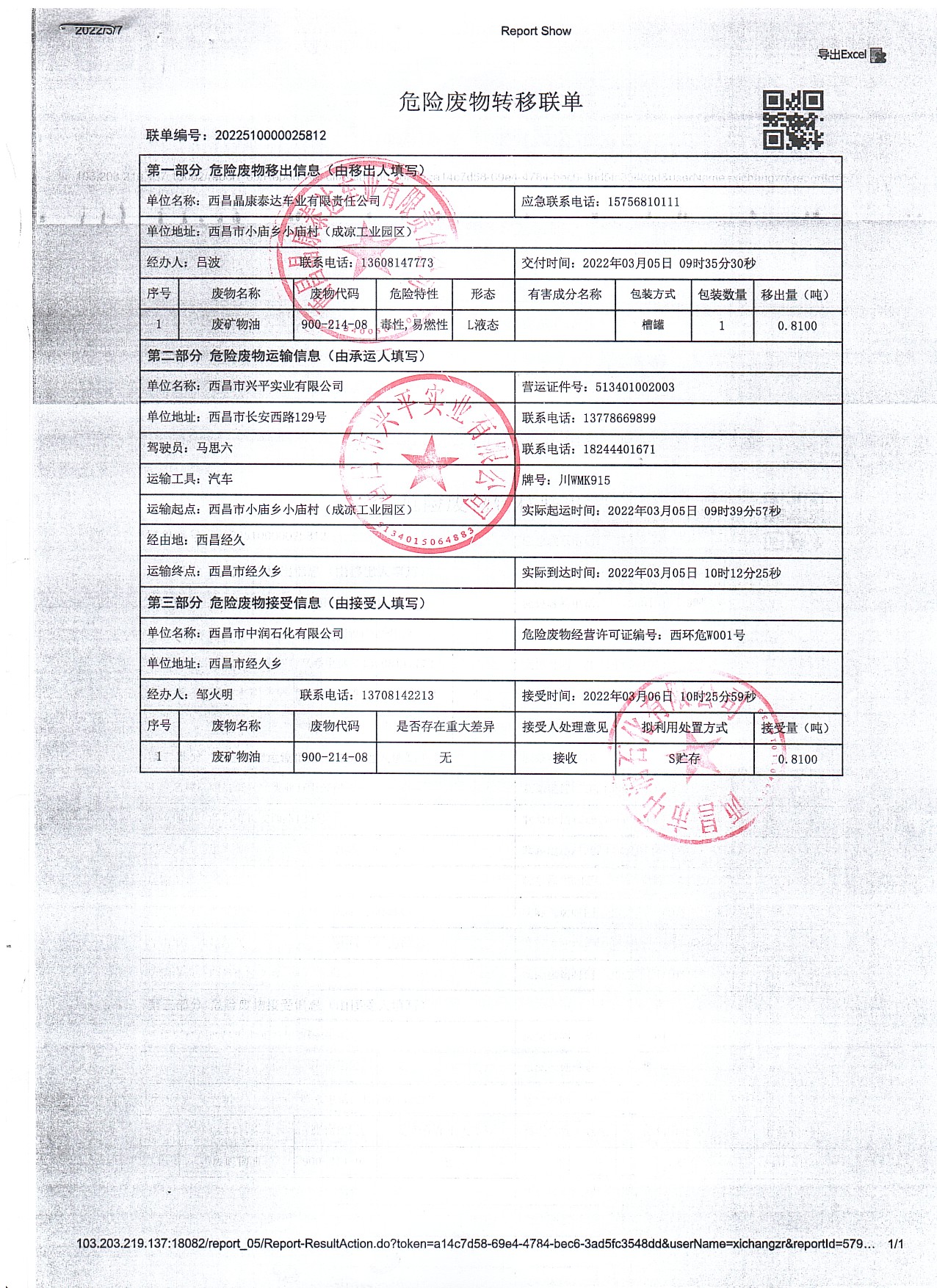 西昌晶康泰达车业有限责任公司危险废物信息公示